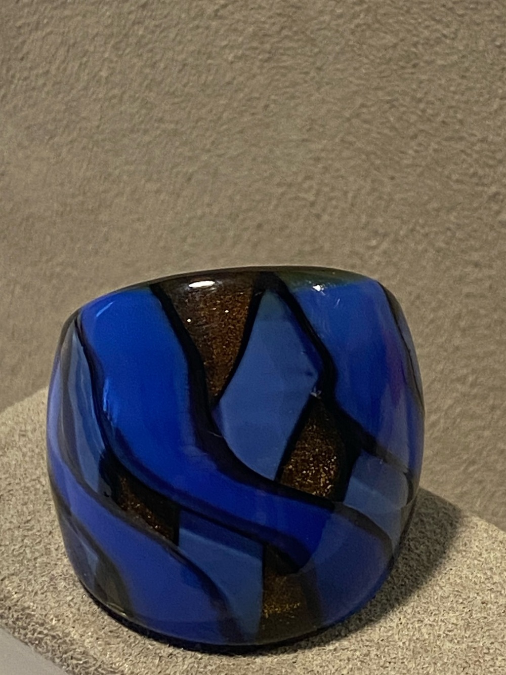 Murano Blue Glass Ring